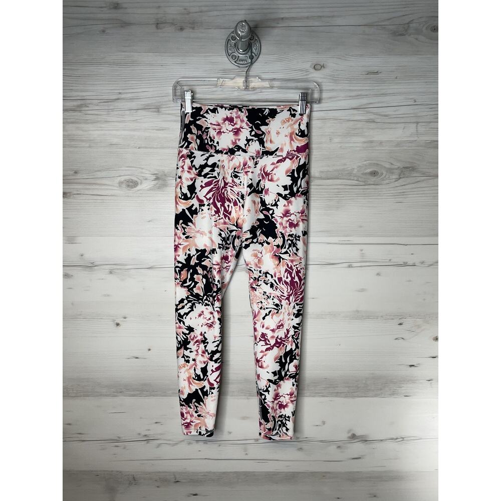 Balance Collection Pants Womens‎ Small Pink Black Floral Yoga Leggings BLL1126T